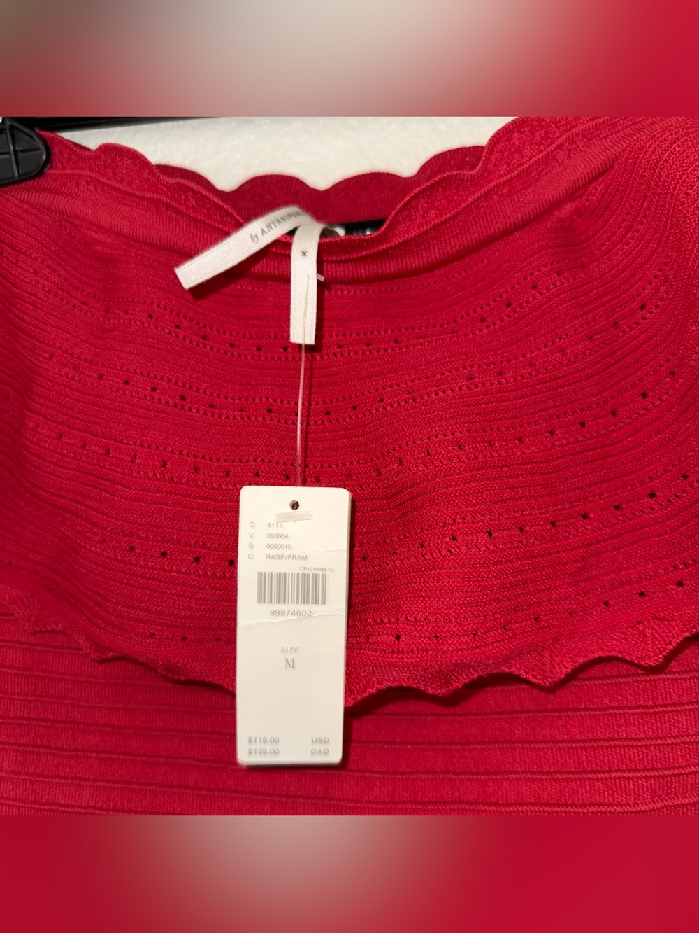 Anthropologie knit ruffle tub top- teaberry - Picture 8 of 10